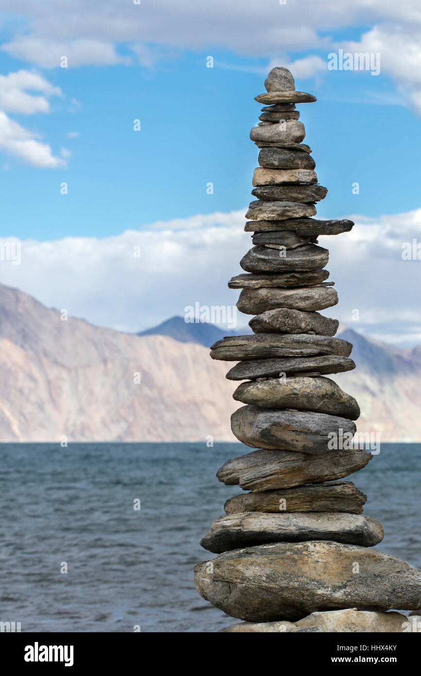 balance, cairn, salt water, sea, ocean, water, zen, stones, tower, travel, Stock Photo