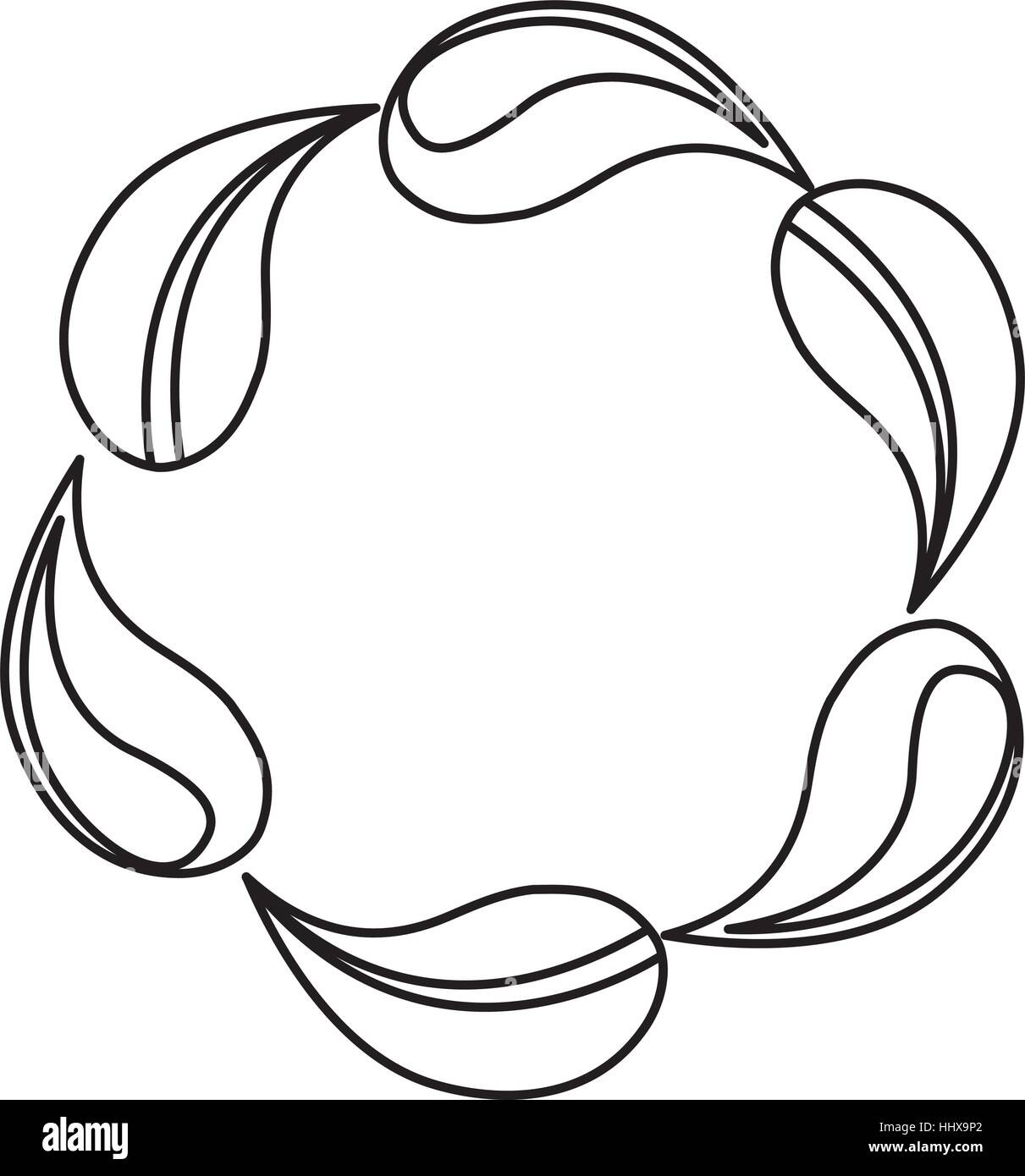 water drop and leaf plant vector illustration design Stock Vector Image ...