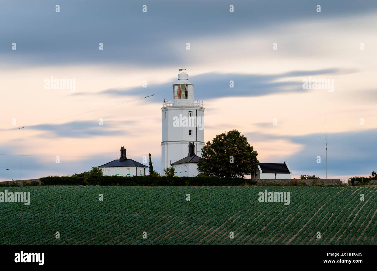 North Foreland Lighthouse nr Broadstairs on the Kent coast Stock Photo