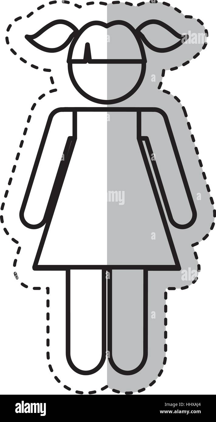 little girl student avatar vector illustration design Stock Vector ...