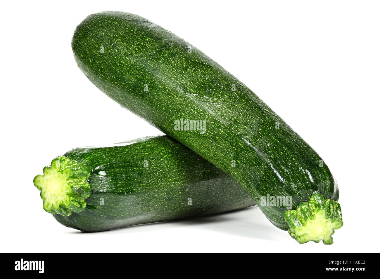 zucchinis isolated on white background Stock Photo