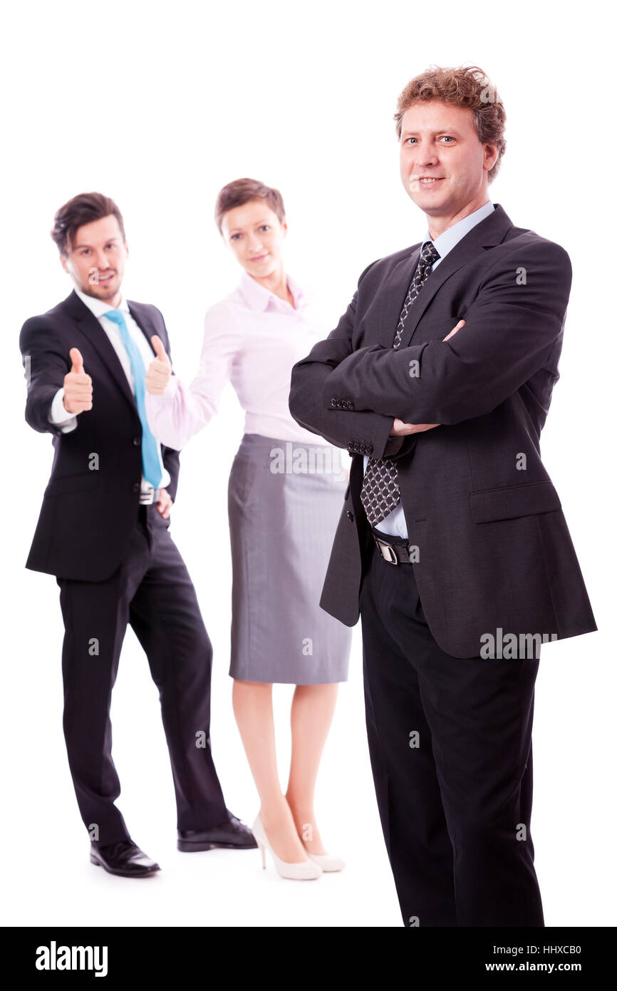 group team with chef and staff business business isolier Stock Photo