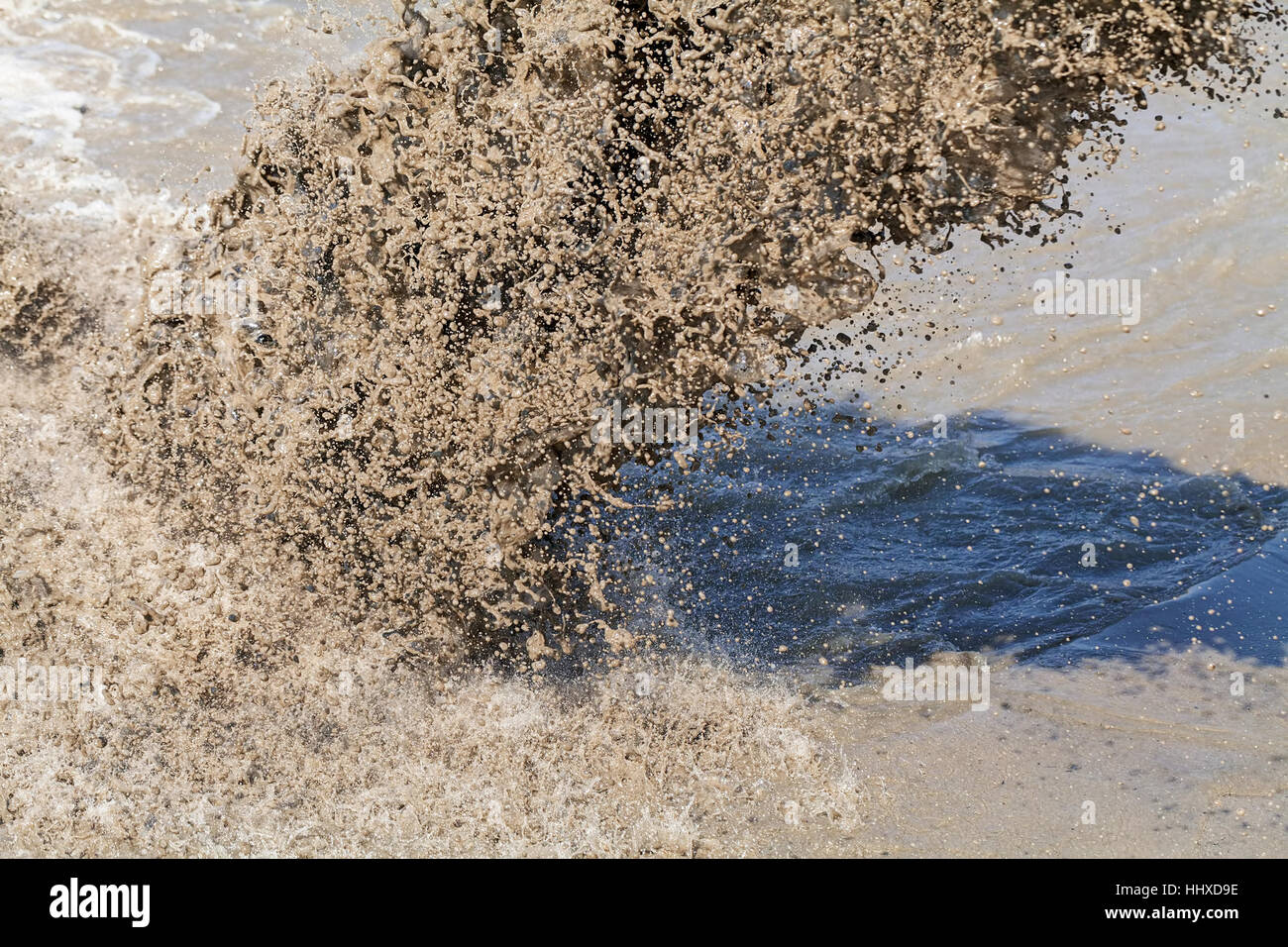sand and mud in industrial water, note shallow depth of field Stock ...