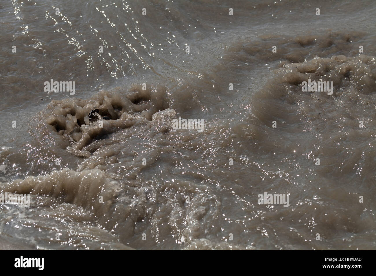sand and mud in industrial water, note shallow depth of field Stock ...