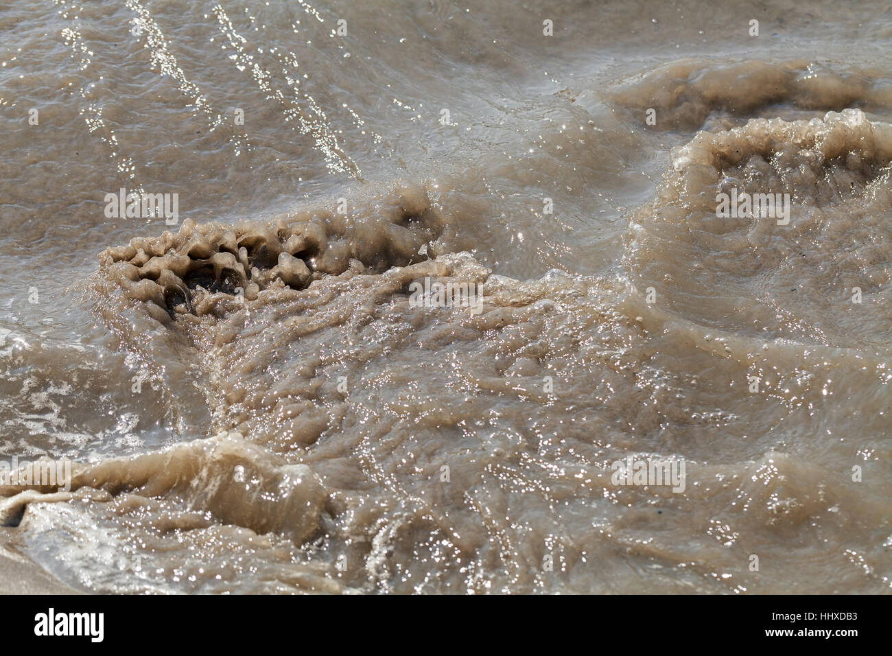 sand and mud in industrial water, note shallow depth of field Stock ...