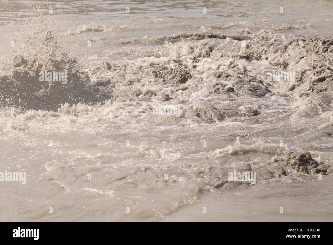 sand and mud in industrial water, note shallow depth of field Stock ...