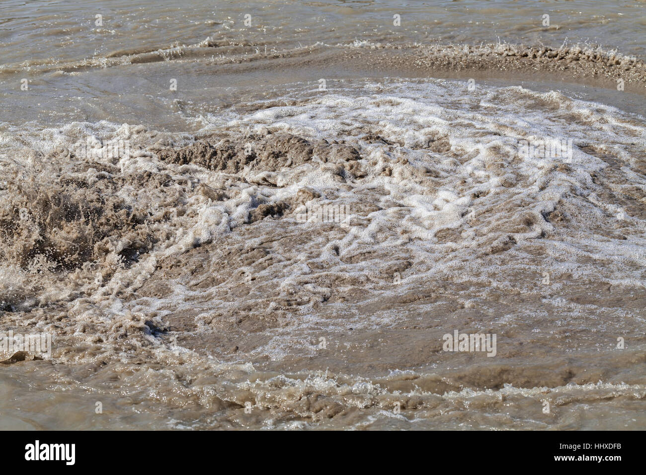 sand and mud in industrial water, note shallow depth of field Stock ...