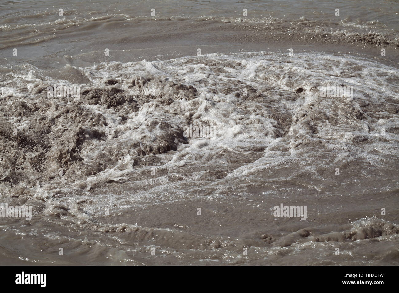 sand and mud in industrial water, note shallow depth of field Stock ...