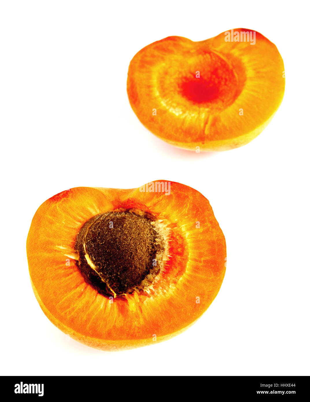 Apricot isolated on white background closeup Stock Photo - Alamy