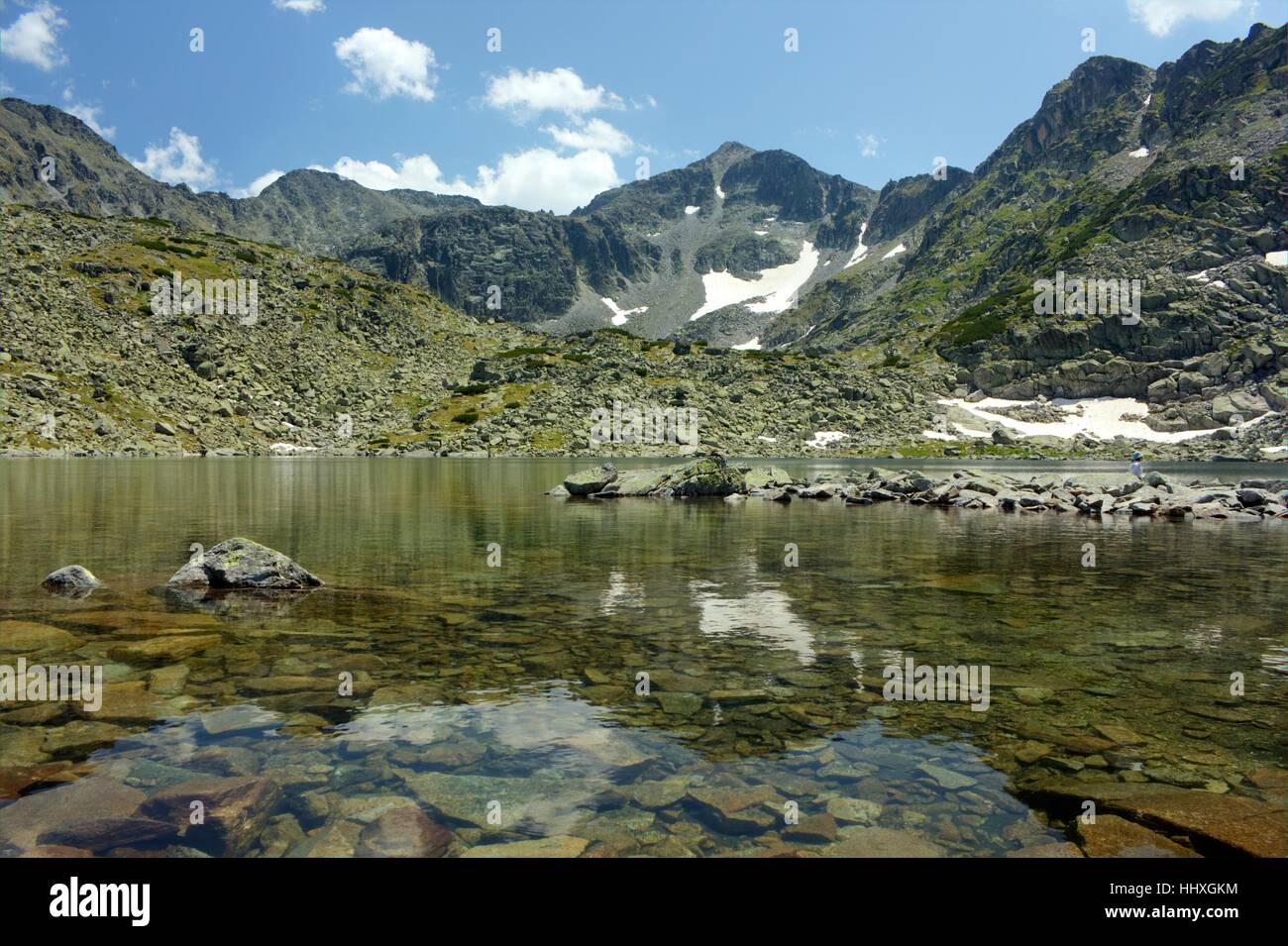 Beautiful mountain landscape with lake Stock Photo - Alamy