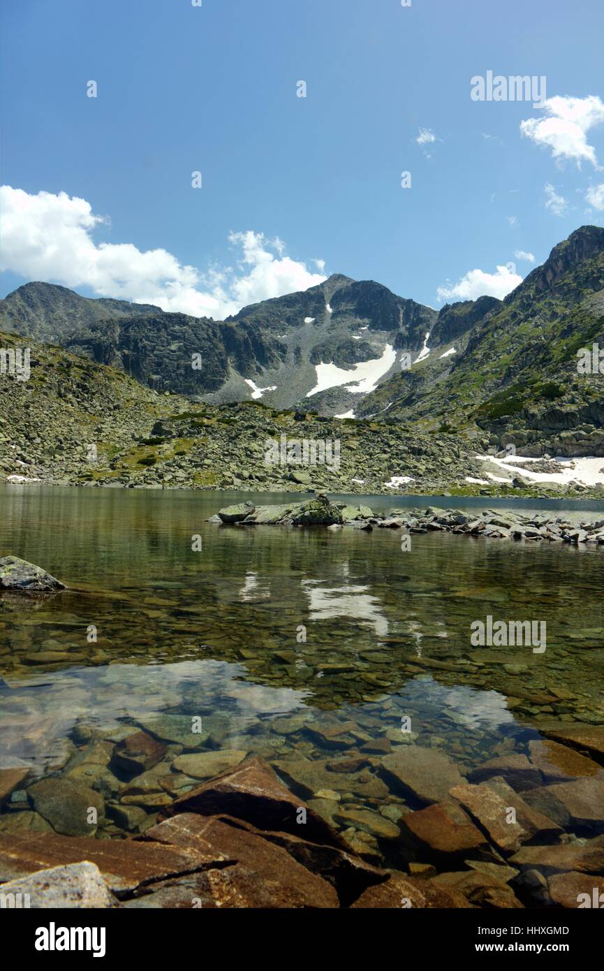 Beautiful mountain landscape with lake Stock Photo - Alamy