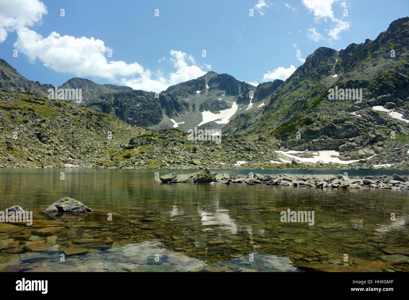 Beautiful mountain landscape with lake Stock Photo - Alamy