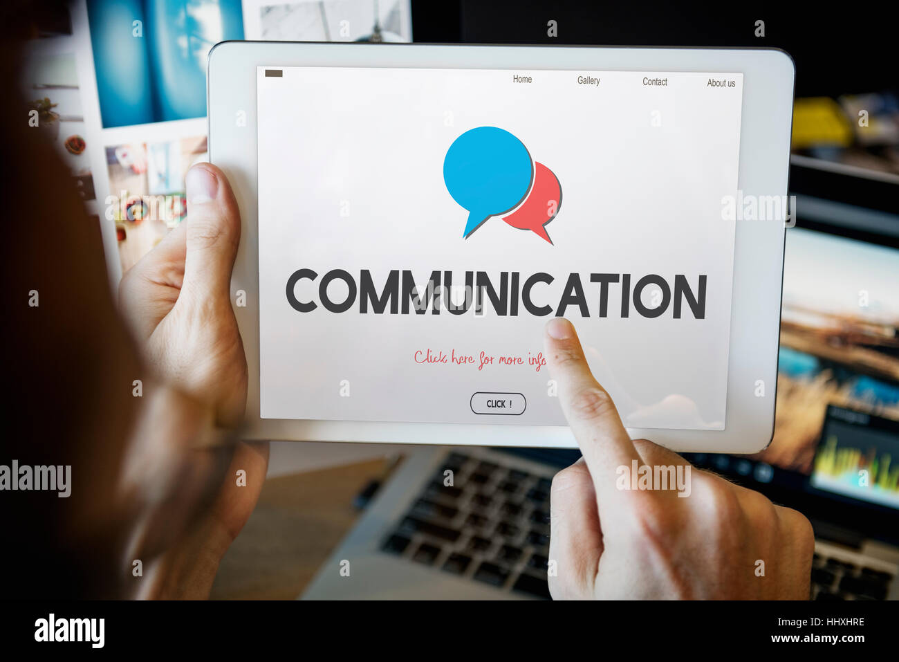 Social Blog Communication Connection Message Concept Stock Photo - Alamy