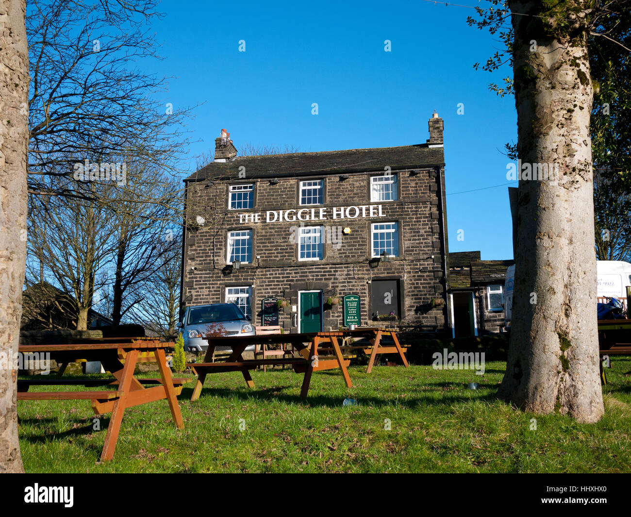 The Diggle Hotel, Diggle, Saddleworth, Greater Manchester, UK Stock