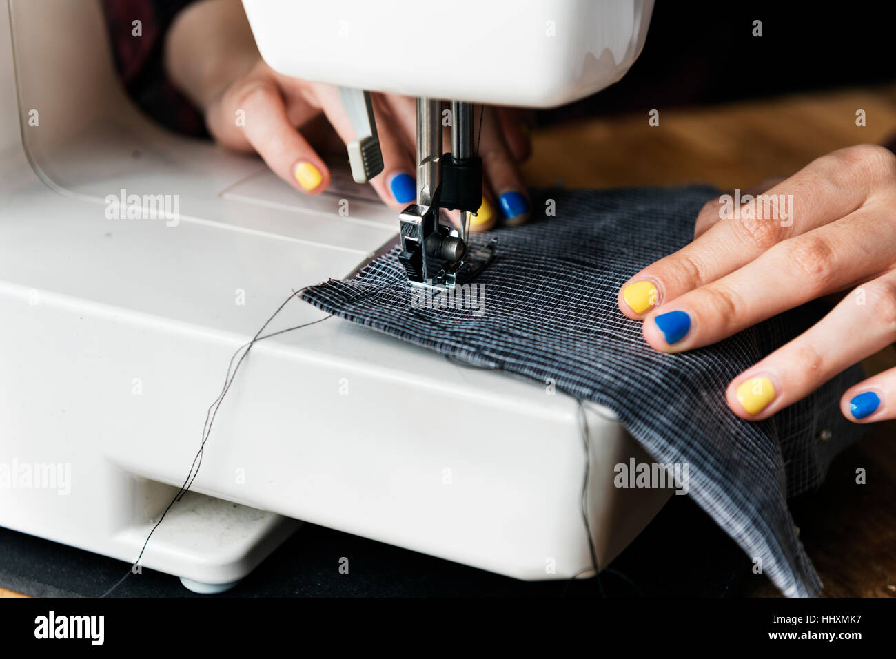 Fashion Design Sewing Machine Concept Stock Photo