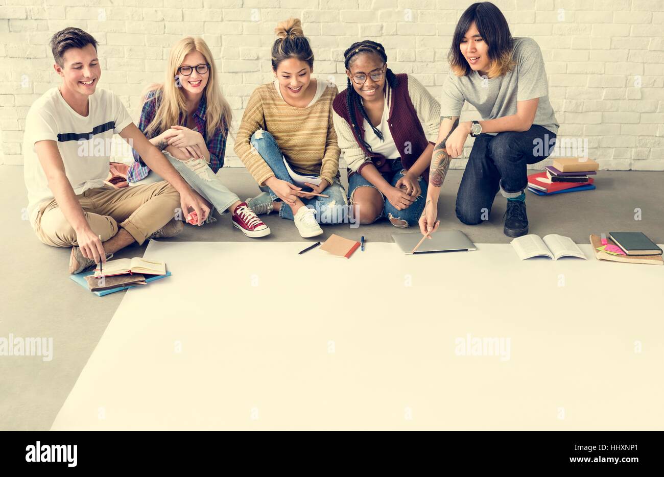 Diversity Students Friends Happiness Ideas Concept Stock Photo - Alamy