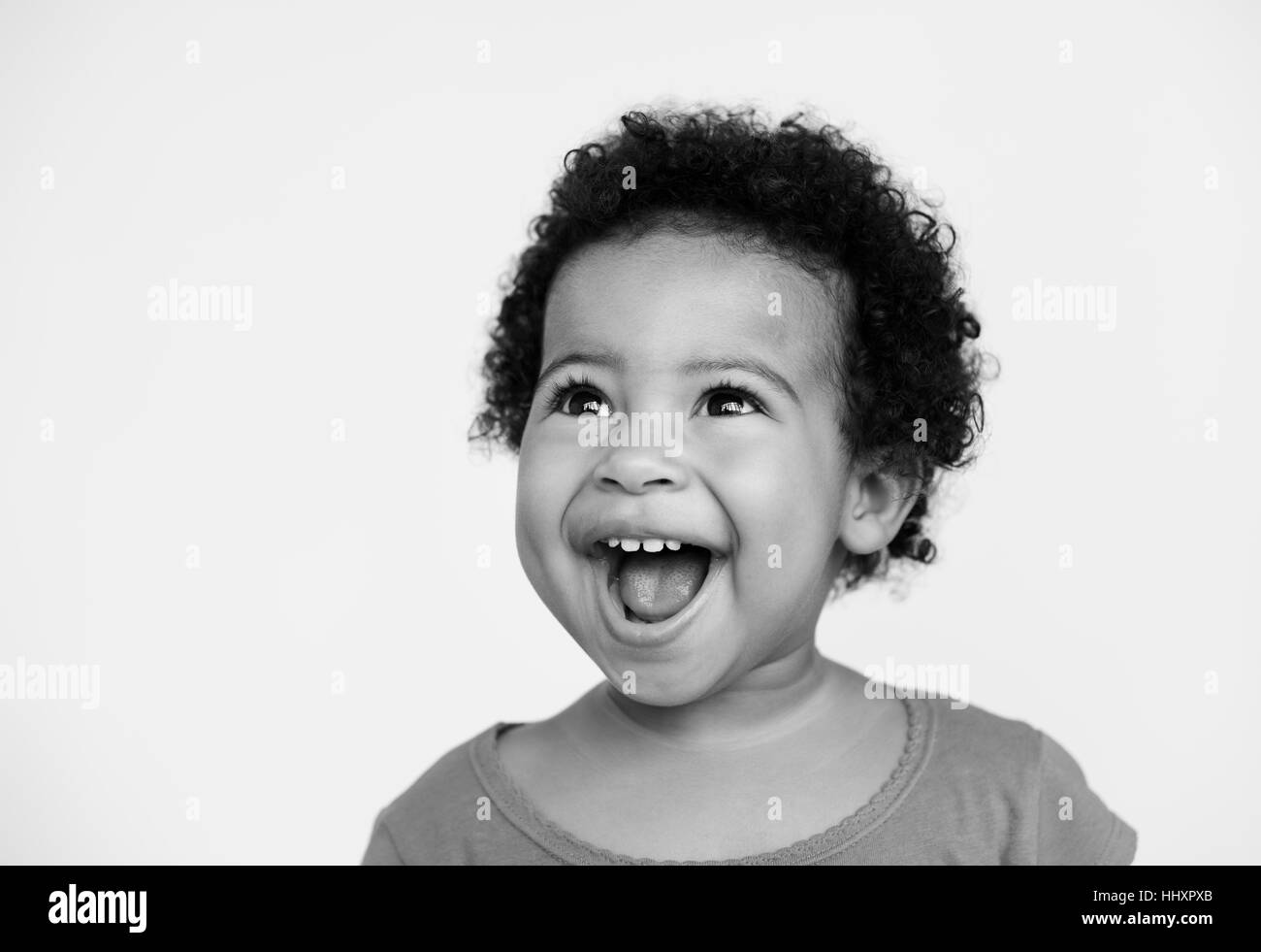 Girl Cheerful Studio Portrait Concept Stock Photo - Alamy