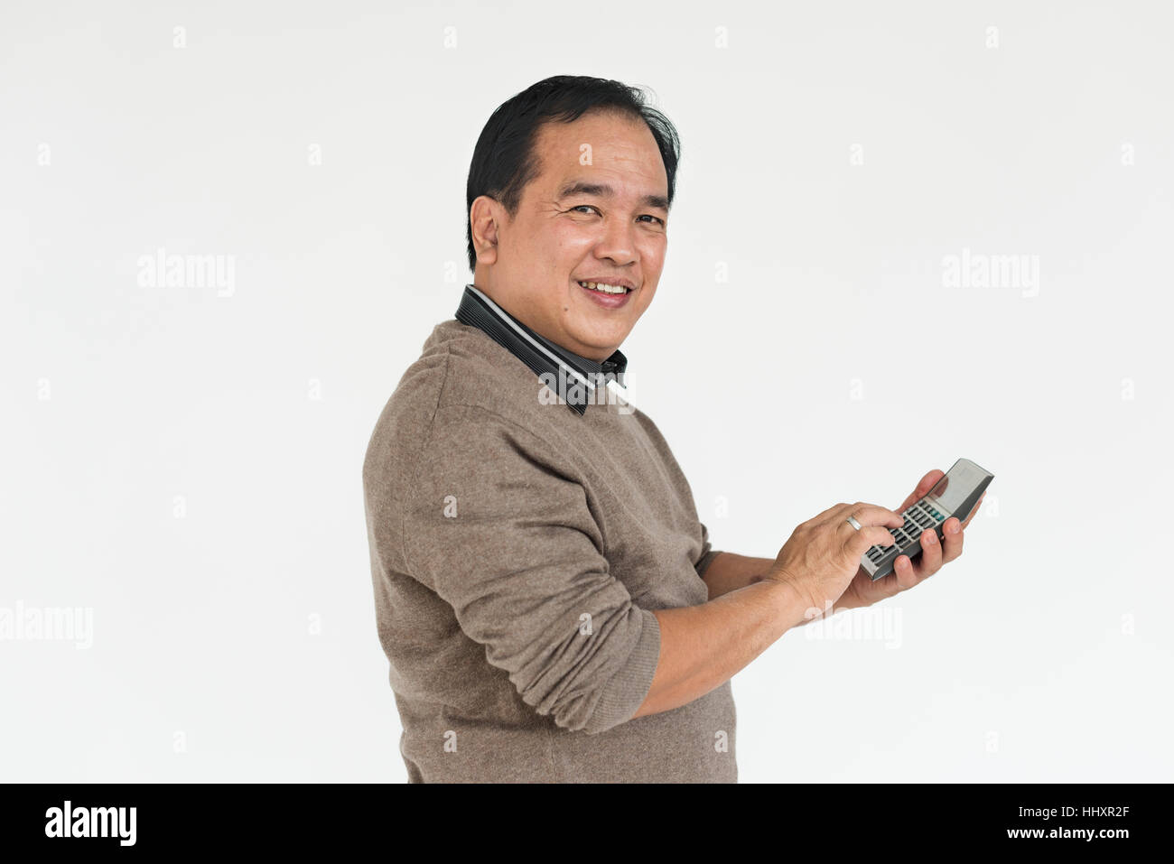 Count Calculator Expression Male Man Concept Stock Photo Alamy