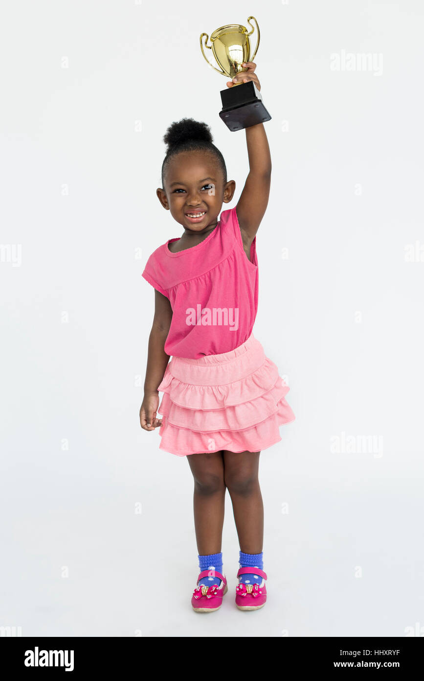 Girl Cheerful Studio Portrait Concept Stock Photo - Alamy