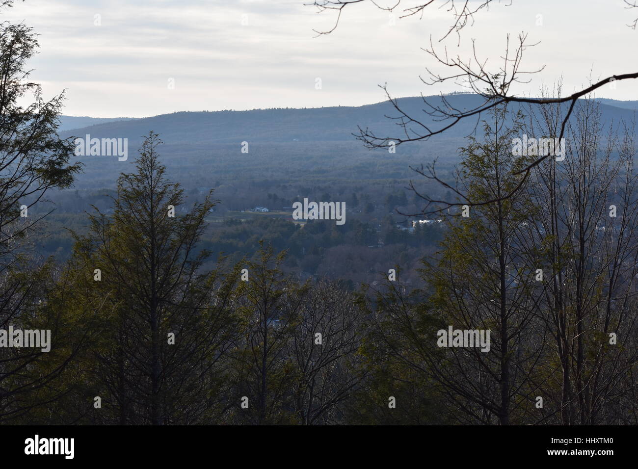 New England Winter Valley Landscape Series Stock Photo - Alamy