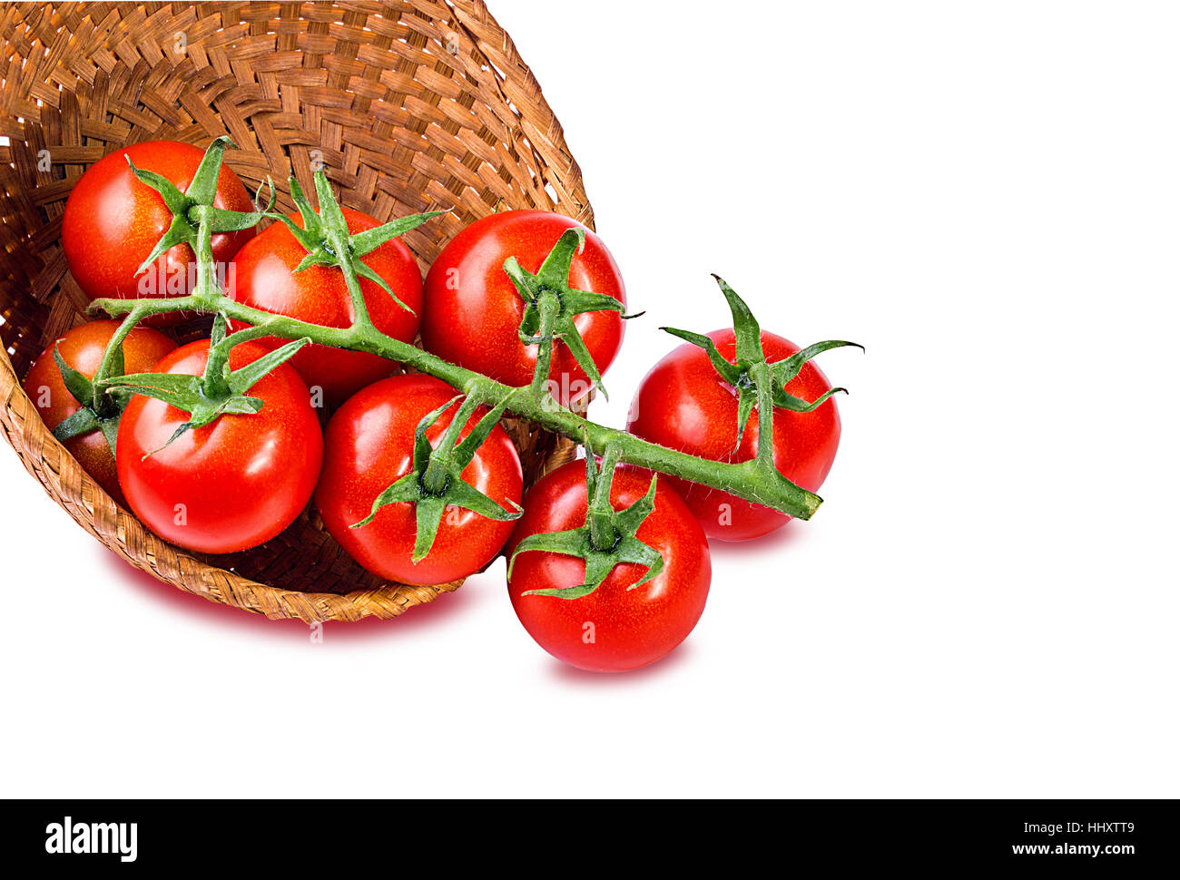 Cherry tomatoes isolated on a white background Stock Photo - Alamy