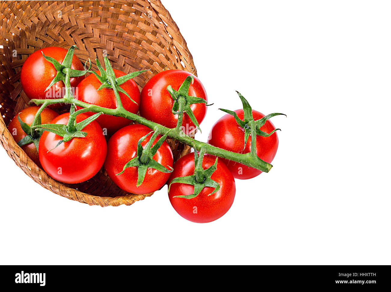 Cherry tomatoes isolated on a white background Stock Photo - Alamy