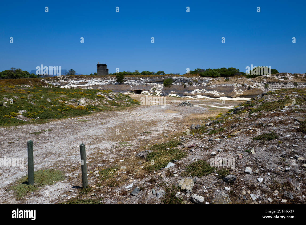 Quarry at Robben Island, Cape Town Stock Photo