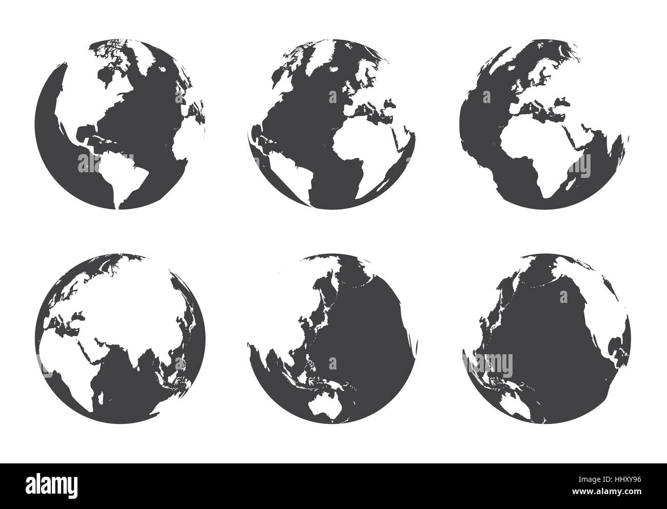 Simple flat world map hi res stock photography and images alamy