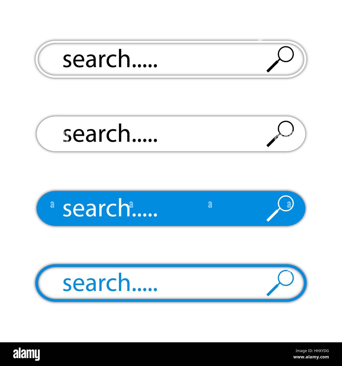 Search bar interface website. Vector search box internet with magnifying glass illustration Stock Photo