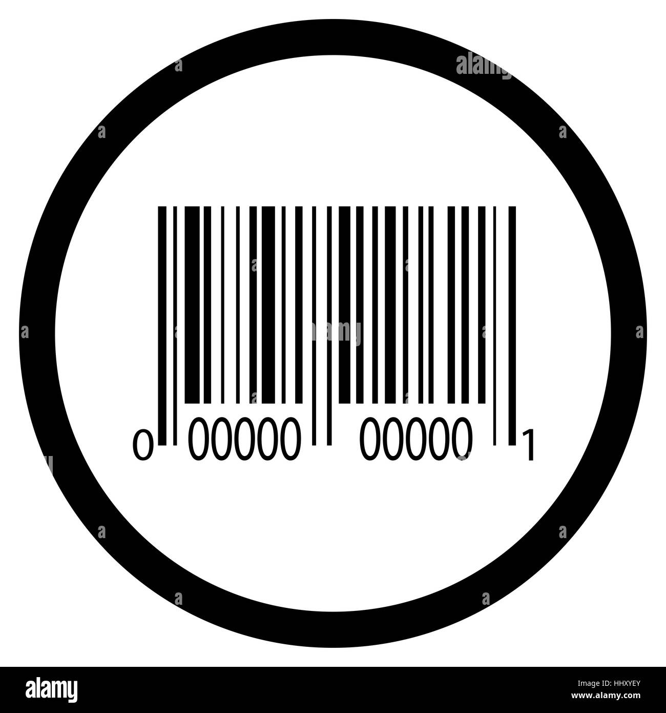 Bar code icon vector. Digital price label code for retail, graphic barcode illustration Stock Photo