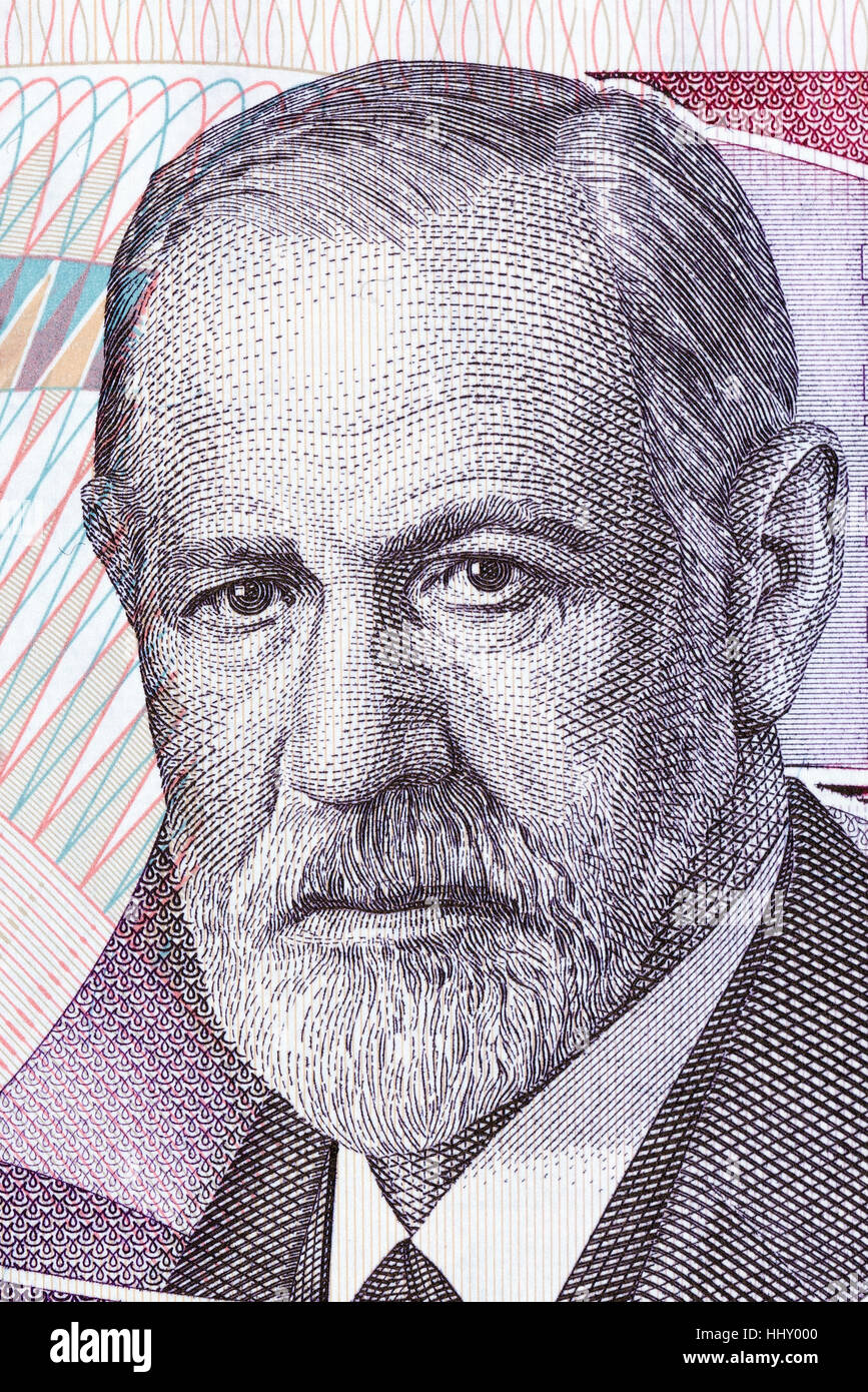 Sigmund Freud portrait from Austrian money Stock Photo Alamy