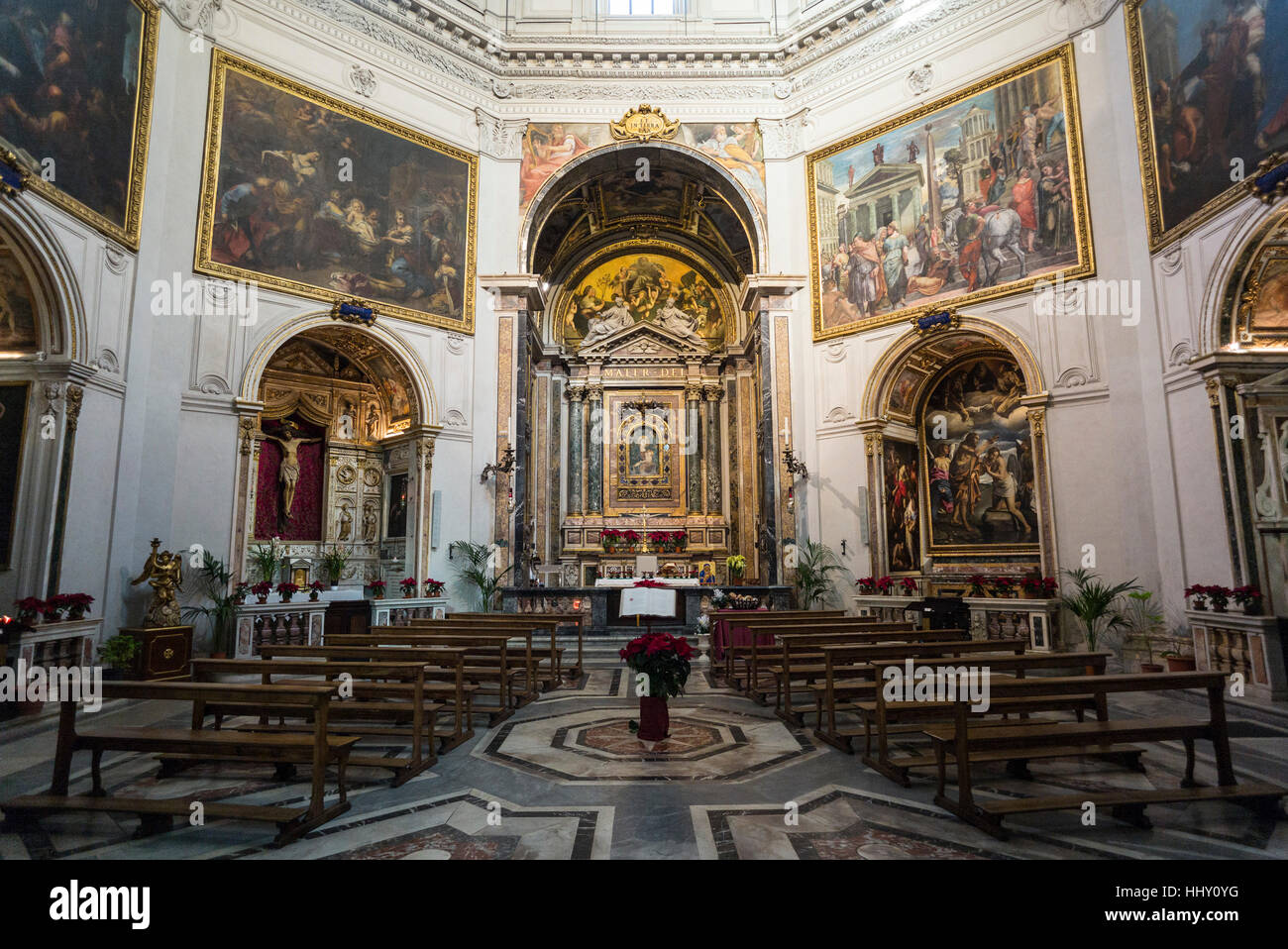 Rome. Italy. Interior of the church of Santa Maria della Pace. Stock Photo