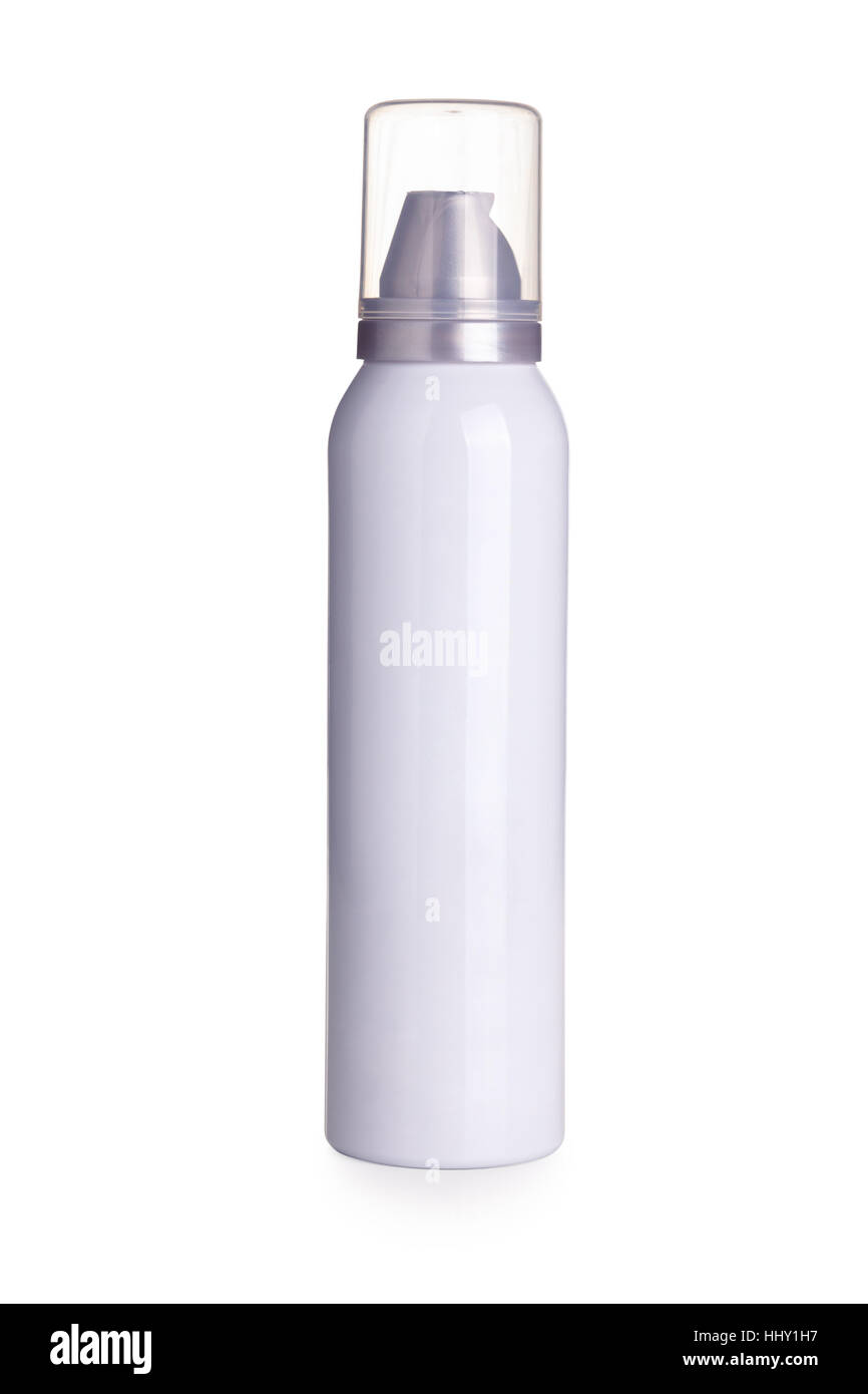 White aerosol can isolated on white background Stock Photo - Alamy