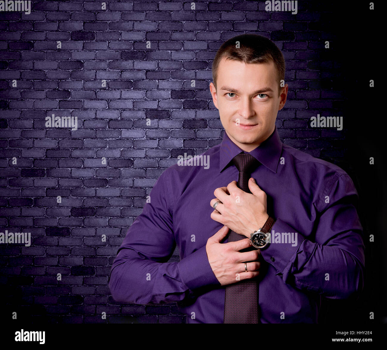 business man with a grin Stock Photo - Alamy