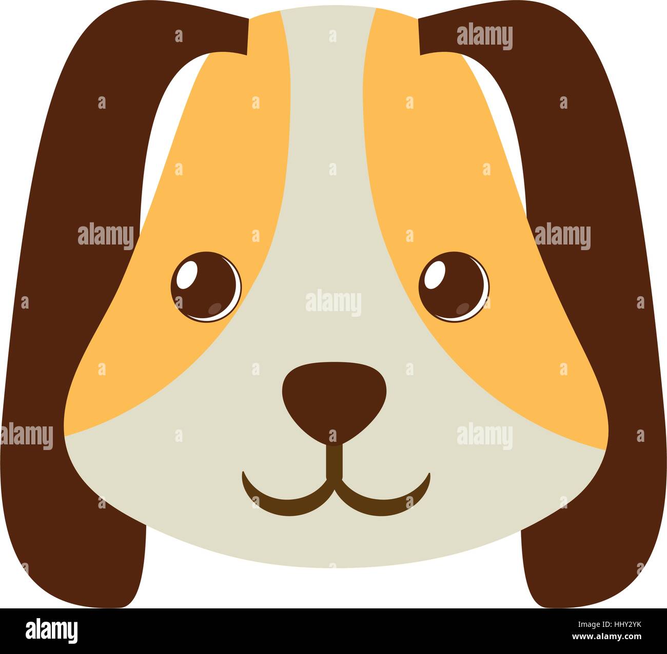 puppy face ear long brown pet Stock Vector Image & Art - Alamy