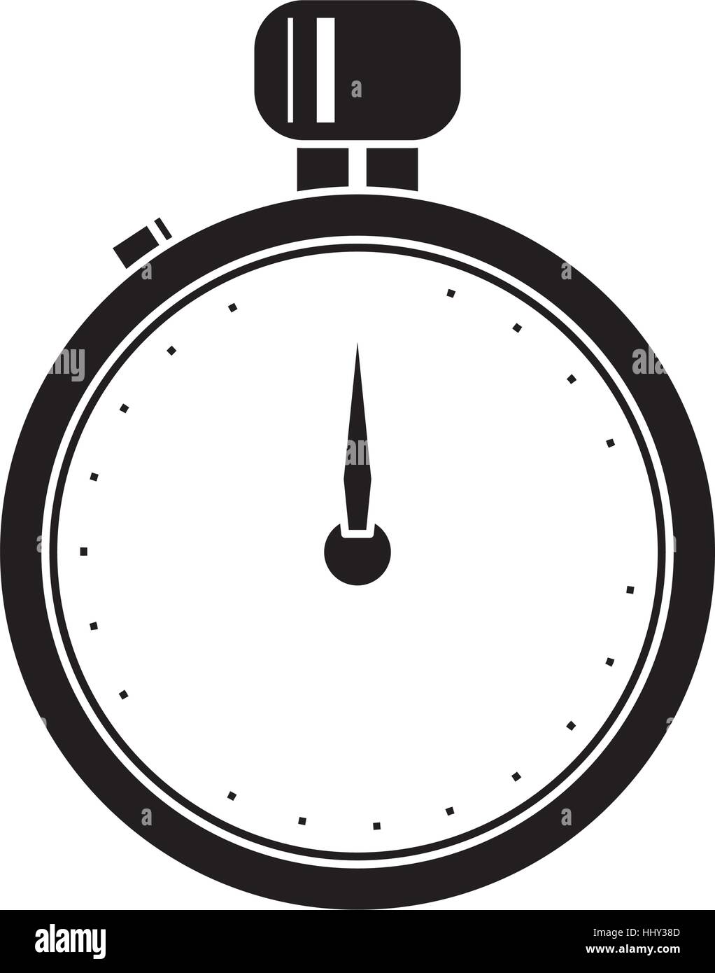 silhouette stopwatch chronometer sport equipment Stock Vector Image