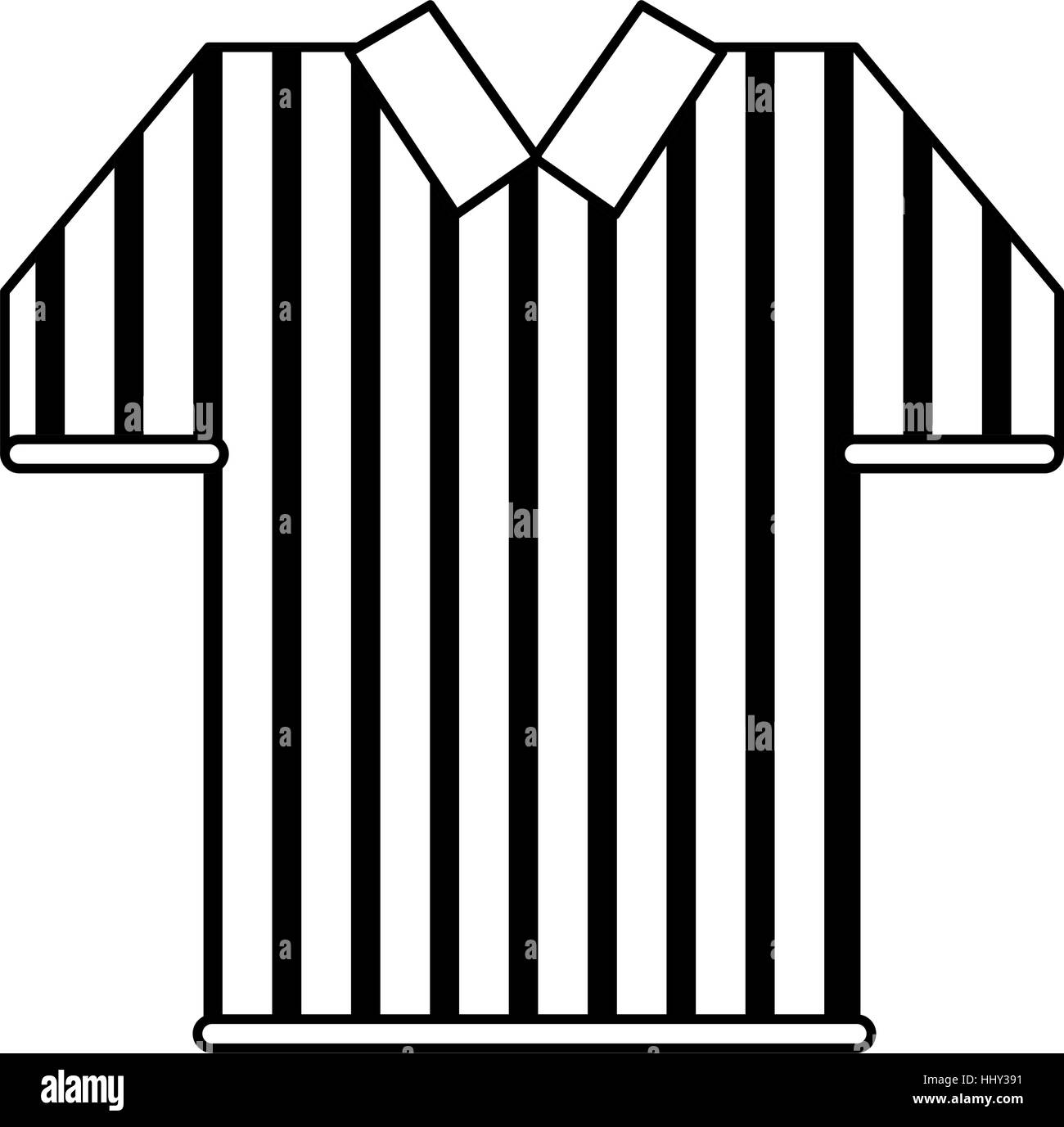 referee jersey stripes american football outline Stock Vector Image ...