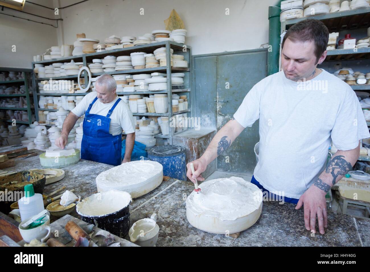 Chodziez, Poland March 19, 2012 The factory produces porcelain Stock