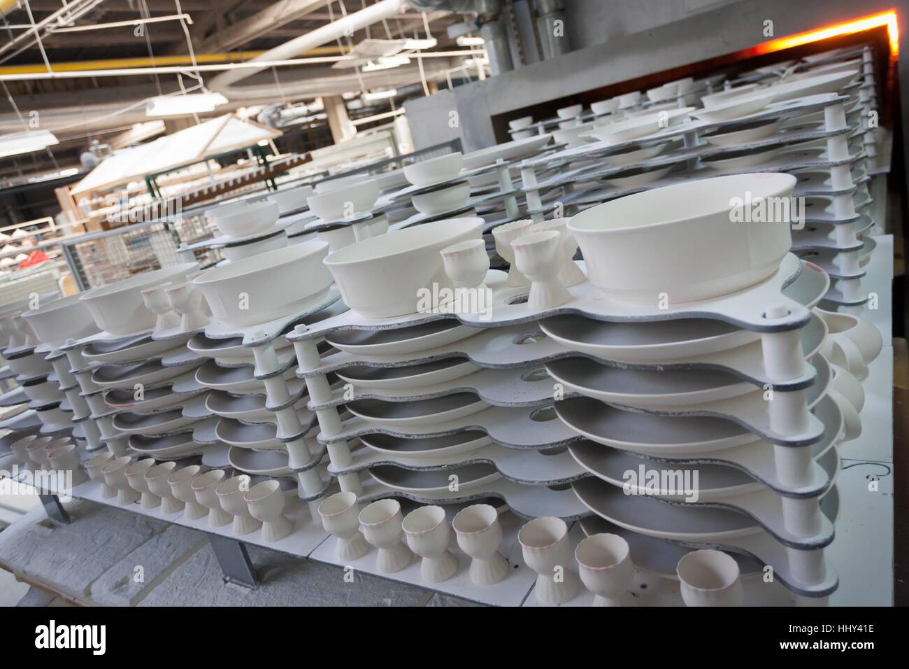 Chodziez, Poland March 19, 2012 The factory produces porcelain Stock