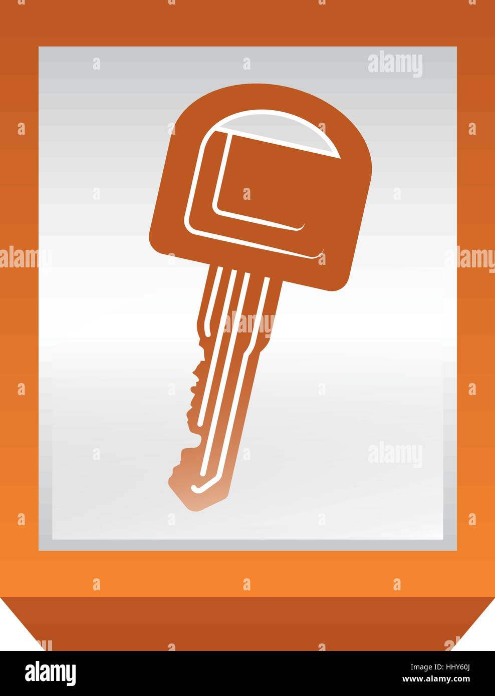 rectangle button with silhouette key vector illustration Stock Vector ...