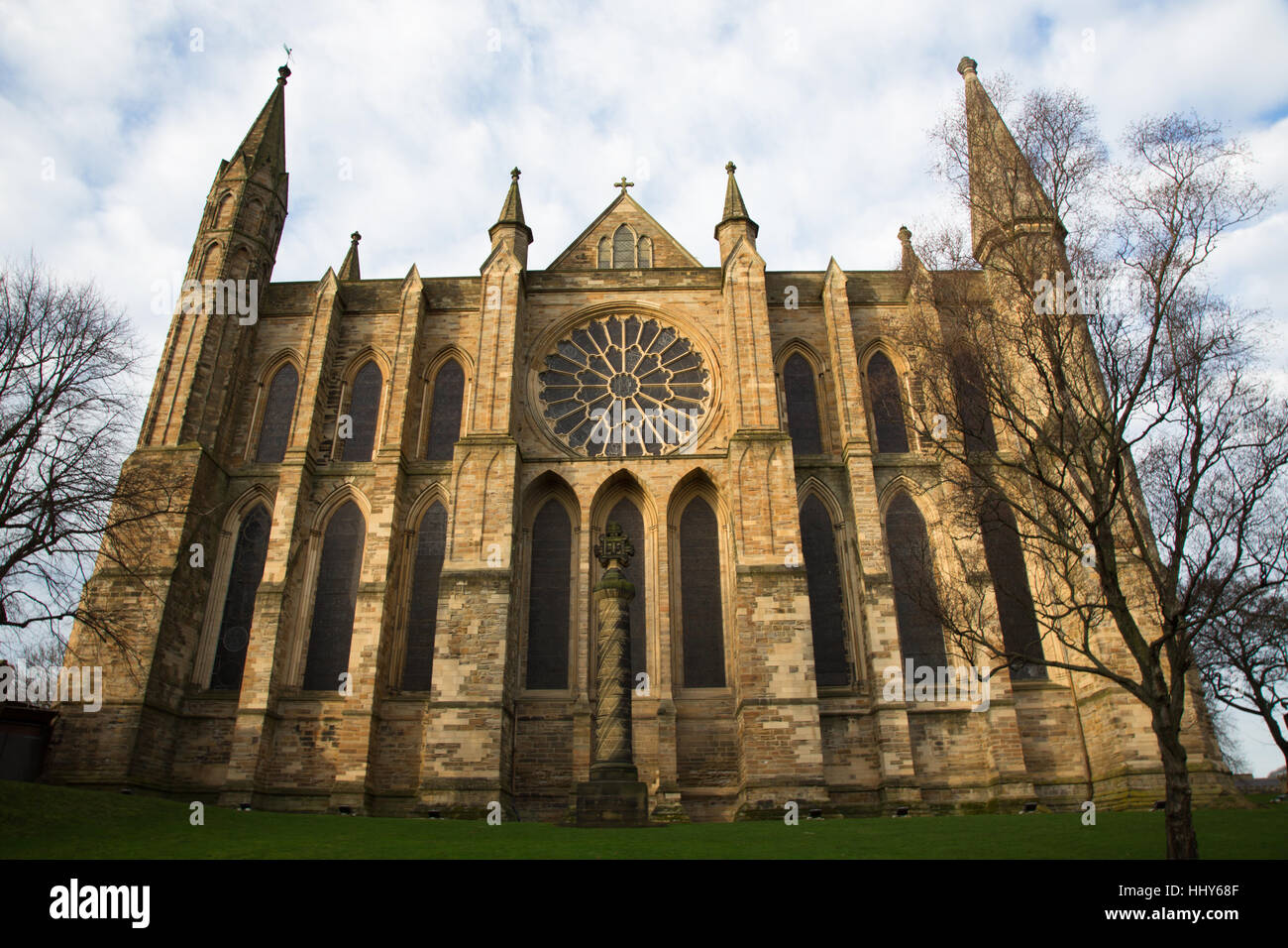 Stained glass window durham cathedral hires stock photography and