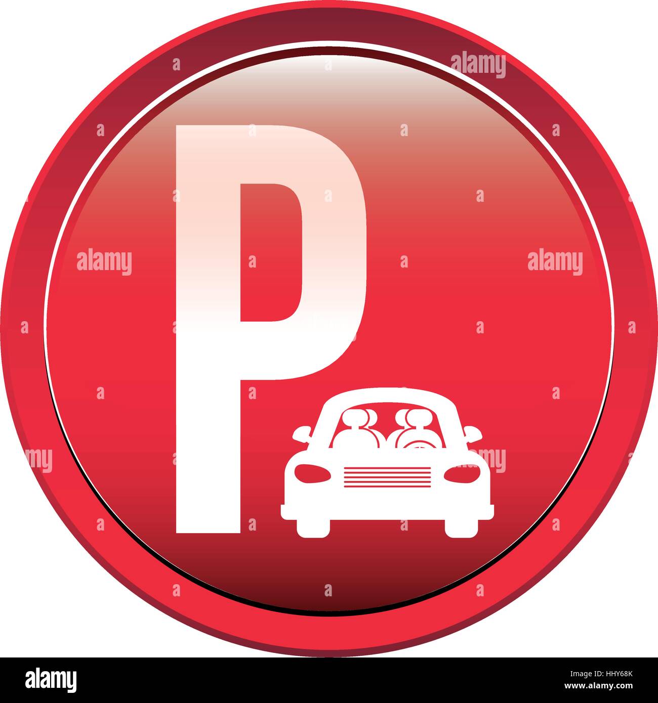 Circular Button Parking Area For Vehicles Vector Illustration Stock Vector Image And Art Alamy 7123