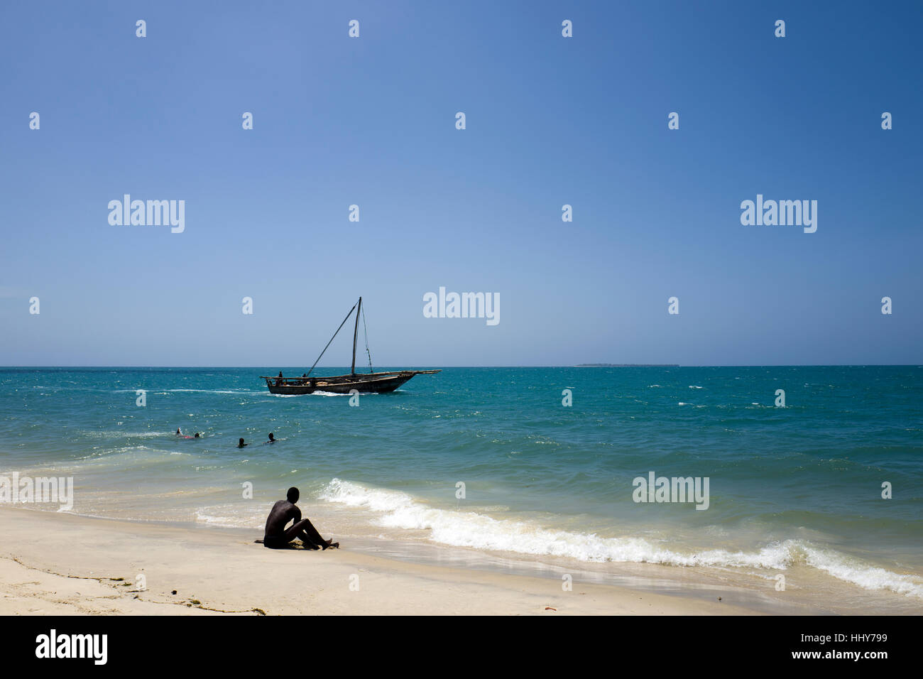 Stone Town beach in Zanzibar Stock Photo