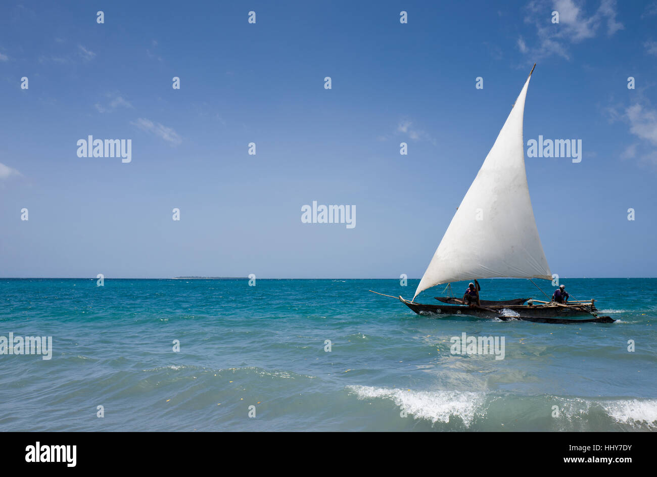 Traditional sailing boat in Zanzibar Stock Photo Alamy