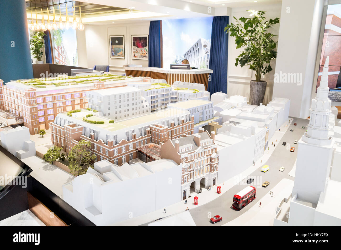 Architectural scale model of the new Islington Square property