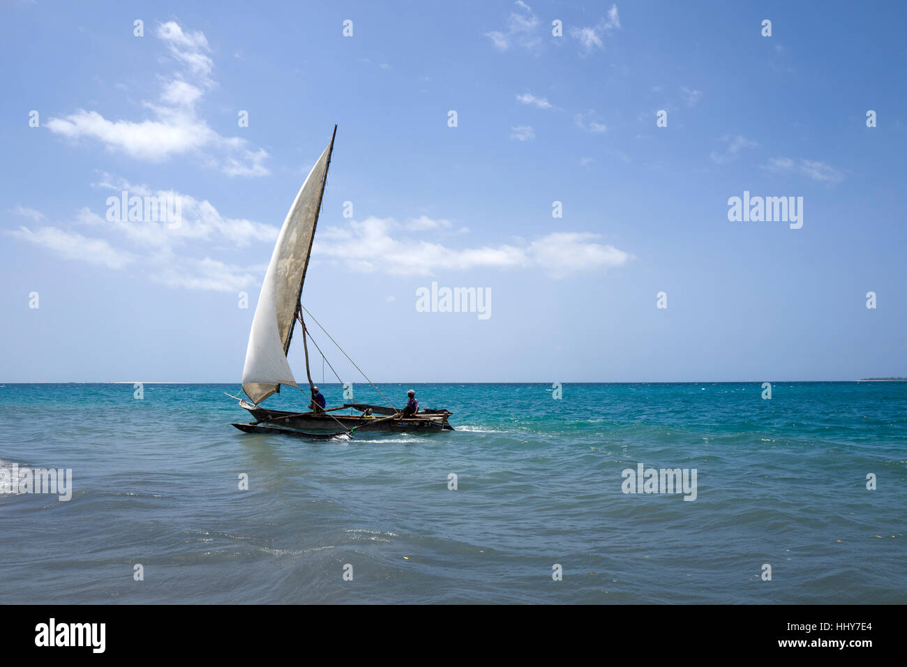 Traditional sailing boat in Zanzibar Stock Photo Alamy