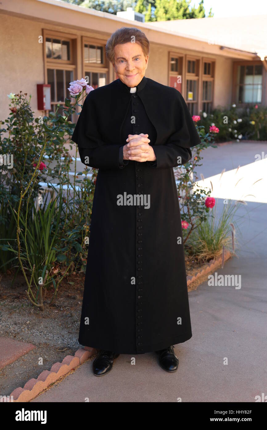 Cast on the film set of upcoming movie 'Holy Terror' at First United Methodist Church in Reseda, Los Angeles  Featuring: Mel Novak Where: Los Angeles, California, United States When: 20 Dec 2016 Credit: Guillermo Proano/WENN.com Stock Photo