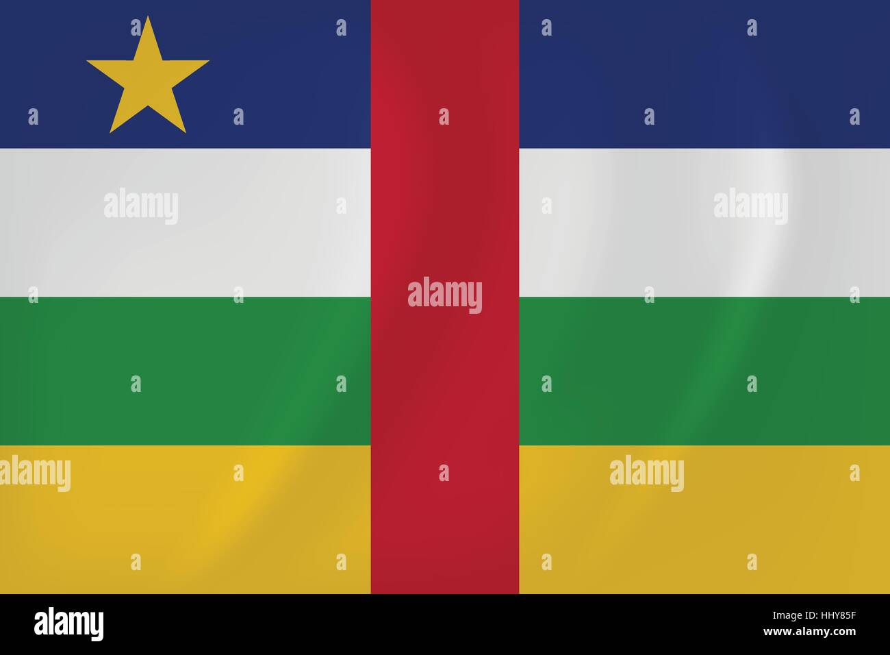 Vector image of the Central African Republic waving flag Stock Vector ...