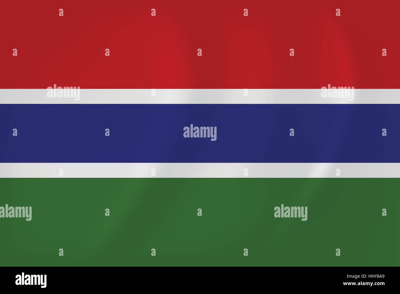 Vector image of the Gambia waving flag Stock Vector Image & Art - Alamy