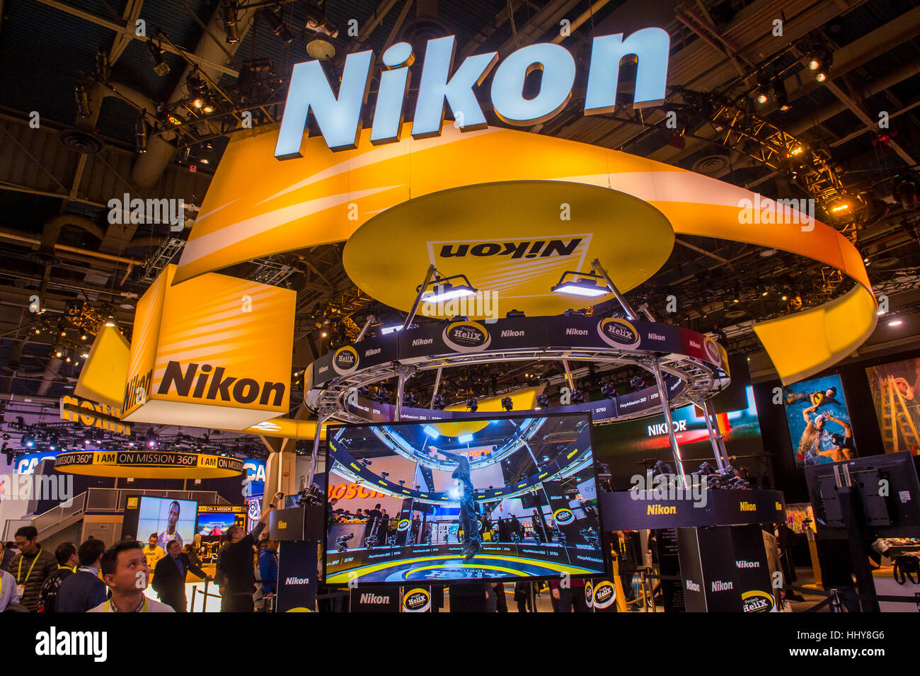 The Nikon booth at the CES show in Las Vegas Stock Photo - Alamy